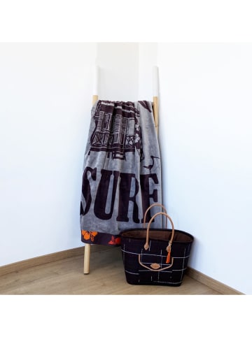 Le Comptoir de la Plage Strandlaken "Arica - Corfou" lichtgrijs - (L)175 x (B)100 cm