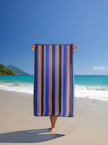 Le Comptoir de la Plage Strandtuch ''Kapados'' in Dunkelblau/ Blau - (L)175 x (B)100 cm