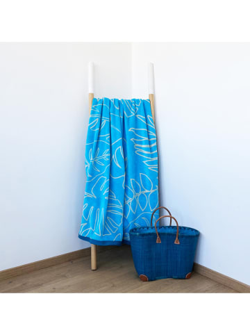 Le Comptoir de la Plage Ręcznik plażowy "Ivoire - Kentia" w kolorze turkusowym - 175 x 100 cm