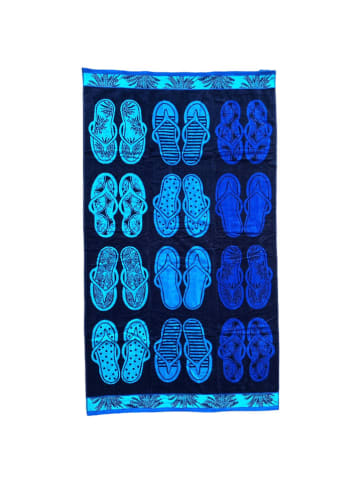 Le Comptoir de la Plage Strandlaken ''Soto'' blauw/donkerblauw - (L)175 x (B)100 cm