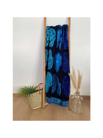 Le Comptoir de la Plage Strandtuch ''Soto'' in Blau/ Dunkelblau - (L)175 x (B)100 cm