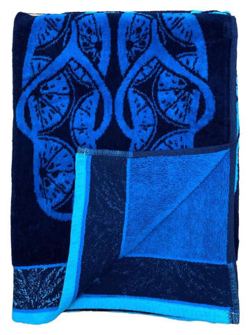 Le Comptoir de la Plage Strandlaken ''Soto'' blauw/donkerblauw - (L)175 x (B)100 cm