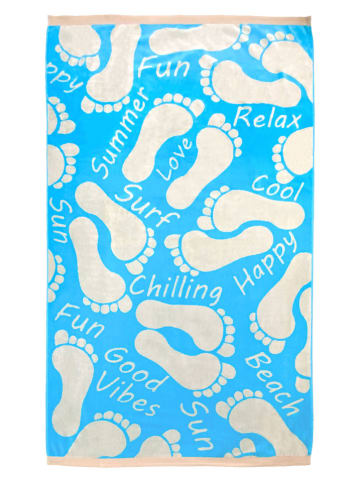 Le Comptoir de la Plage Strandlaken ''Toledo'' lichtblauw - (L)175 x (B)100 cm