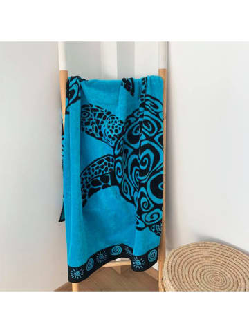 Le Comptoir de la Plage Ręcznik plażowy "Turtle" w kolorze granatowym - 175 x 100 cm
