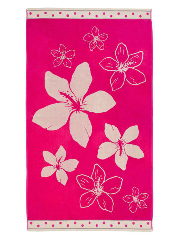 Le Comptoir de la Plage Strandtuch ''Wasaga'' in Pink - (L)175 x (B)100 cm