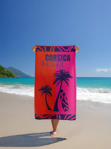 Le Comptoir de la Plage Strandtuch ''Calvi'' in Pink/ Orange - (L)170 x (B)90 cm