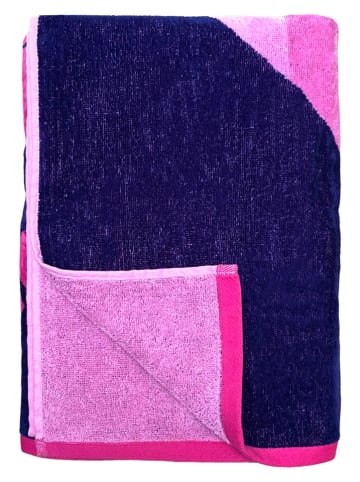 Le Comptoir de la Plage Strandlaken ''Capiata'' roze/donkerblauw - (L)170 x (B)90 cm