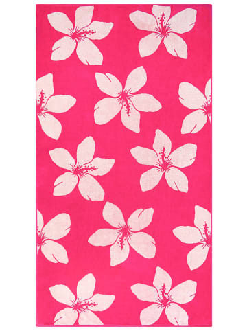 Le Comptoir de la Plage Strandlaken "Flora" roze - (L)170 x (B)90 cm
