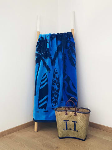 Le Comptoir de la Plage Strandtuch ''Lombok'' in Blau - (L)170 x (B)90 cm