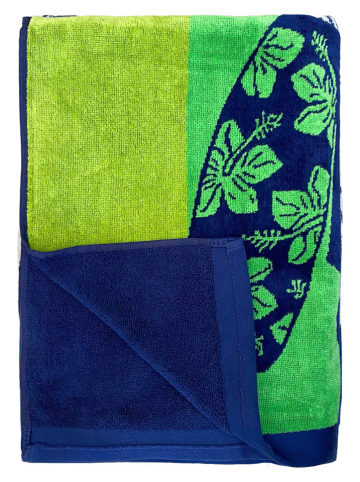 Le Comptoir de la Plage Strandtuch ''Milatos'' in Grün/ Dunkelblau/ Blau - (L)170 x (B)90 cm