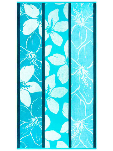 Le Comptoir de la Plage Strandlaken "Miyako" turquoise - (L)170 x (B)90 cm