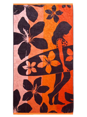 Le Comptoir de la Plage Strandtuch ''Moody'' in Orange - (L)170 x (B)90 cm