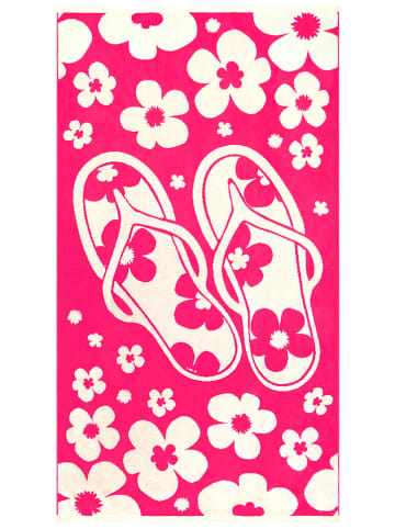 Le Comptoir de la Plage Strandlaken "Myrtos" roze - (L)170 x (B)90 cm