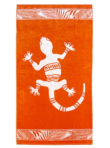 Le Comptoir de la Plage Strandlaken "Nossa" oranje - (L)170 x (B)90 cm