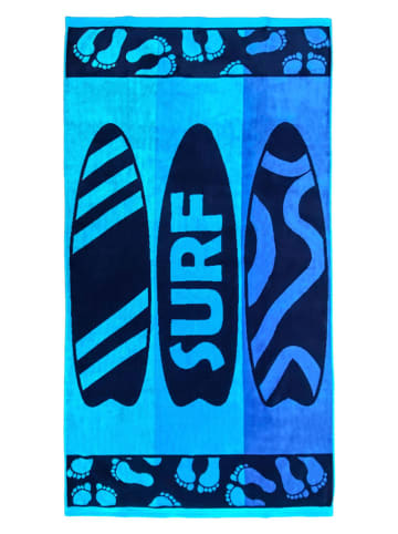 Le Comptoir de la Plage Strandlaken ''Obidos'' lichtblauw/donkerblauw - (L)170 x (B)90 cm