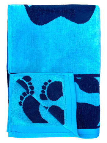 Le Comptoir de la Plage Strandlaken ''Obidos'' lichtblauw/donkerblauw - (L)170 x (B)90 cm