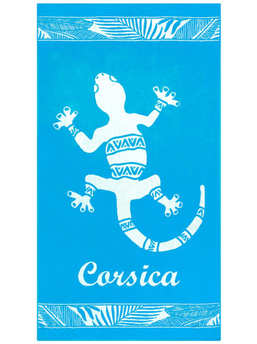 Le Comptoir de la Plage Ręcznik plażowy "Orzu" w kolorze błękitnym - 170 x 90 cm