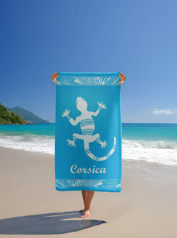 Le Comptoir de la Plage Strandlaken "Orzu" lichtblauw - (L)170 x (B)90 cm