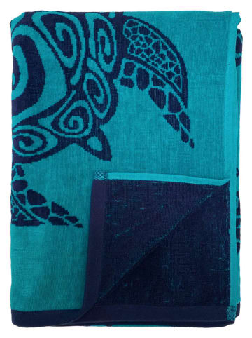 Le Comptoir de la Plage Strandlaken ''Osa'' lichtblauw/donkerblauw - (L)170 x (B)90 cm