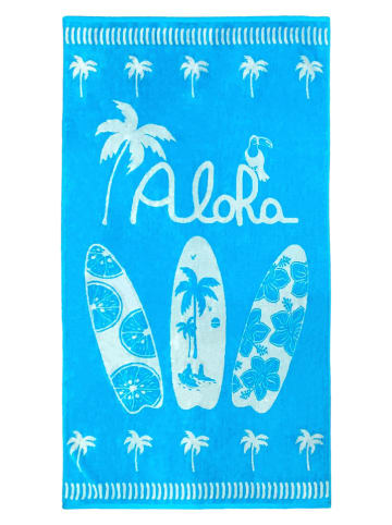 Le Comptoir de la Plage Strandtuch ''Prima'' in Hellblau - (L)170 x (B)90 cm