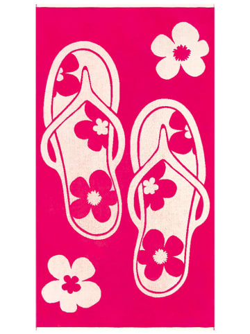 Le Comptoir de la Plage Ręcznik plażowy "Tunga" w kolorze różowym - 170 x 90 cm