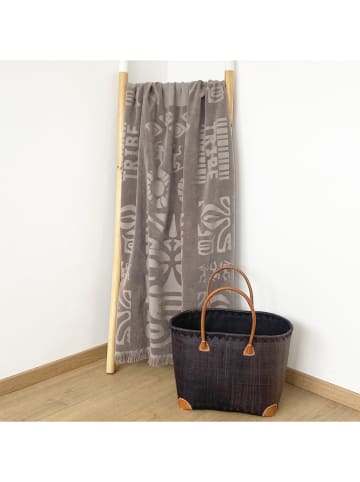 Le Comptoir de la Plage Strandtuch "Dantela - Izapa" in Taupe - (L)170 x (B)90 cm