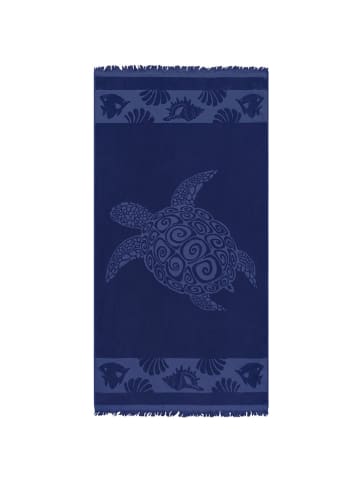 Le Comptoir de la Plage Strandtuch "Kelly" in Blau - (L)170 x (B)90 cm