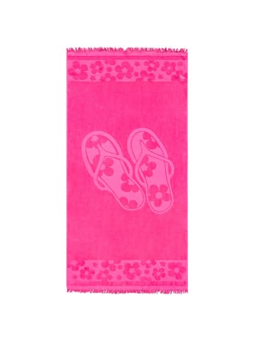 Le Comptoir de la Plage Strandlaken "Kervel" roze - (L)170 x (B)90 cm