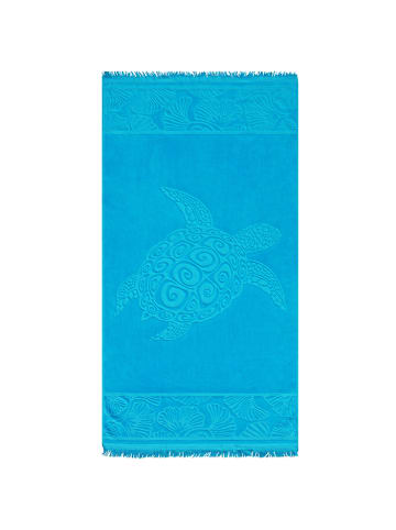 Le Comptoir de la Plage Strandlaken "Kumini" lichtblauw - (L)170 x (B)90 cm