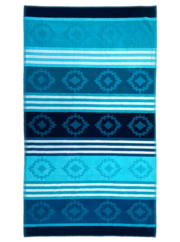 Le Comptoir de la Plage Strandlaken "Coloradas - Razao" blauw/lichtblauw - (L)170 x (B)90 cm