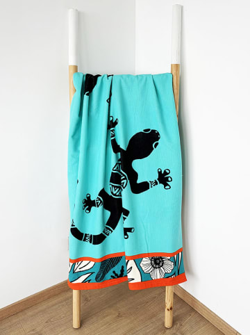 Le Comptoir de la Plage Mikrofaser-Strandtuch "Surf - Bondi" in Türkis - (L)170 x (B)90 cm