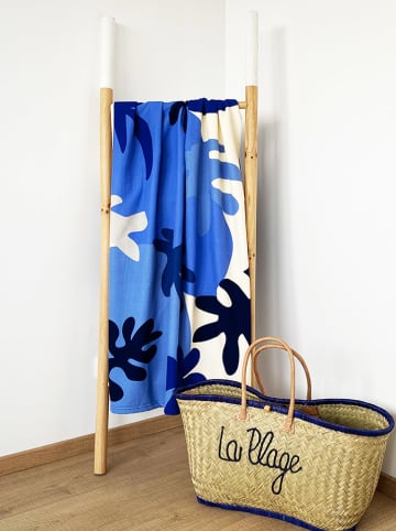 Le Comptoir de la Plage Mikrofaser-Strandtuch "Maldives - Coralina" in Blau - (L)170 x (B)90 cm