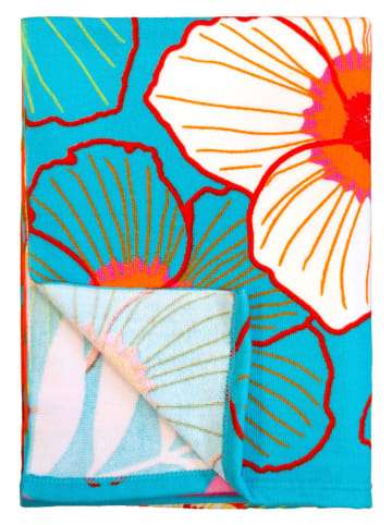 Le Comptoir de la Plage Microvezel strandlaken ''Hermosa'' lichtblauw/meerkleurig - (L)170 x (B)90 cm