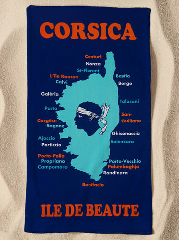 Le Comptoir de la Plage Microvezel strandlaken "Insula" donkerblauw - (L)170 x (B)90 cm