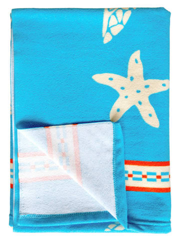 Le Comptoir de la Plage Mikrofaser-Strandtuch ''Karla'' in Hellblau - (L)170 x (B)90 cm
