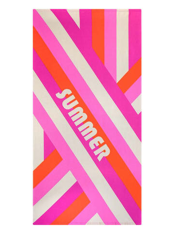 Le Comptoir de la Plage Ręcznik plażowy "Rayure-Pop" ze wzorem z mikrowłókna - 150 x 75 cm