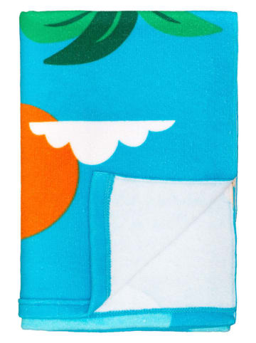 Le Comptoir de la Plage Microvezel strandlaken ''Babydino'' lichtblauw/meerkleurig - (L)140 x (B)70 cm