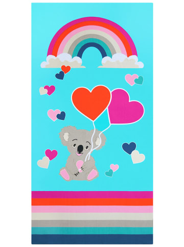 Le Comptoir de la Plage Ręcznik plażowy "Koala" w kolorze turkusowym ze wzorem - 140 x 70 cm