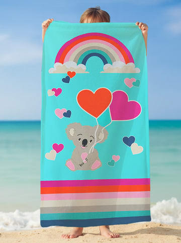 Le Comptoir de la Plage Ręcznik plażowy "Koala" w kolorze turkusowym ze wzorem - 140 x 70 cm