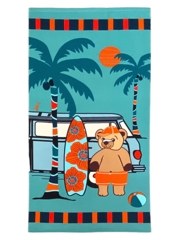 Le Comptoir de la Plage Mikrofaser-Strandtuch ''Surfista'' in Türkis/ Bunt - (L)140 x (B)70 cm