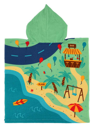 Le Comptoir de la Plage Zwemponcho ''Circuit'' groen/meerkleurig - (L)60 x (B)60 cm