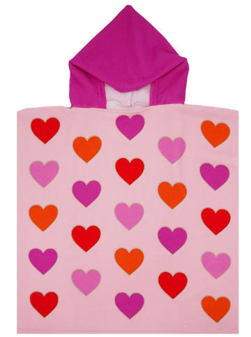 Le Comptoir de la Plage Ponczo kąpielowe "Curs" w kolorze jasnoróżowym - 60 x 60 cm