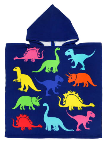 Le Comptoir de la Plage Ponczo kąpielowe "Dino" w kolorze granatowym ze wzorem - 60 x 60 cm