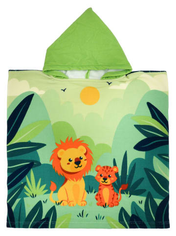 Le Comptoir de la Plage Ponczo kąpielowe "Junglia" w kolorze zielonym - 60 x 60 cm