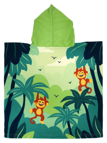 Le Comptoir de la Plage Ponczo kąpielowe "Junglia" w kolorze zielonym - 60 x 60 cm