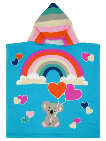 Le Comptoir de la Plage Ponczo kąpielowe "Koala" w kolorze błękitnym ze wzorem - 60 x 60 cm