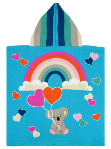 Le Comptoir de la Plage Badponcho "Koala" lichtblauw/meerkleurig - (L)60 x (B)60 cm