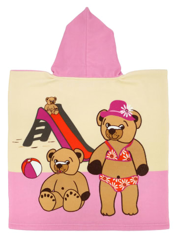 Le Comptoir de la Plage Zwemponcho ''Nounours'' lichtroze/beige - (L)60 x (B)60 cm