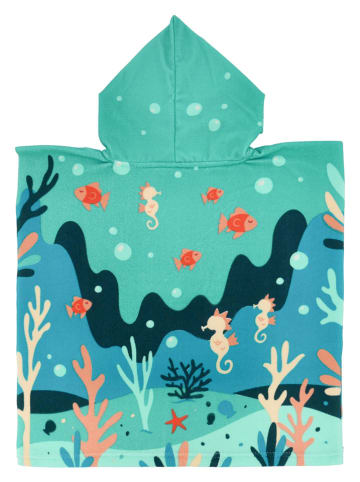 Le Comptoir de la Plage Zwemponcho ''Sirena'' turquoise/meerkleurig - (L)60 x (B)60 cm