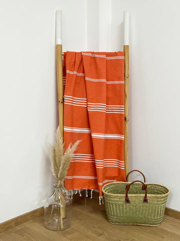Le Comptoir de la Plage Fouta "Kolora" w kolorze pomarańczowym - 200 x 100 cm